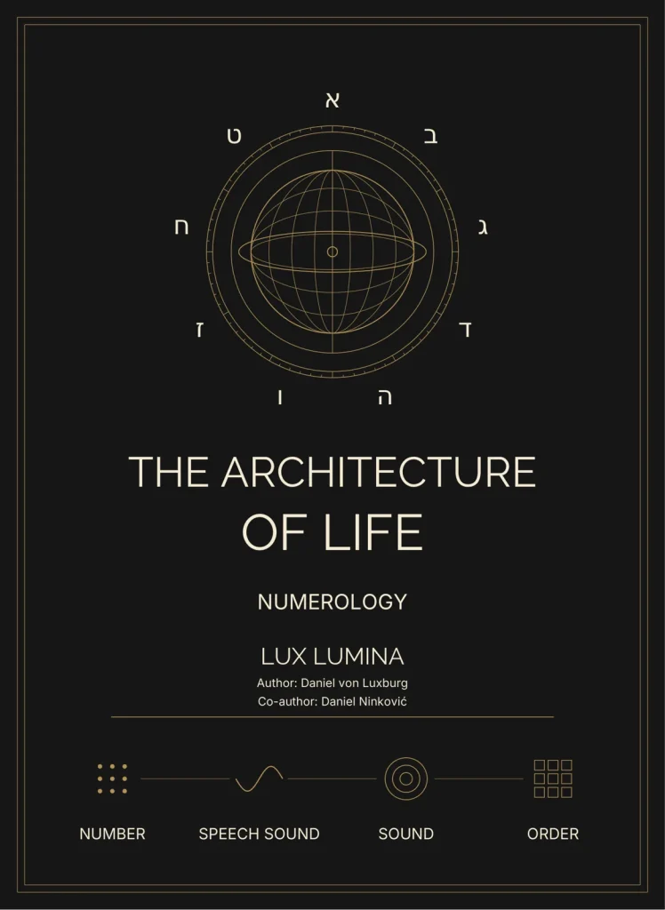 Cover of The Architecture of Life – Numerology, English edition, by Daniel von Luxburg